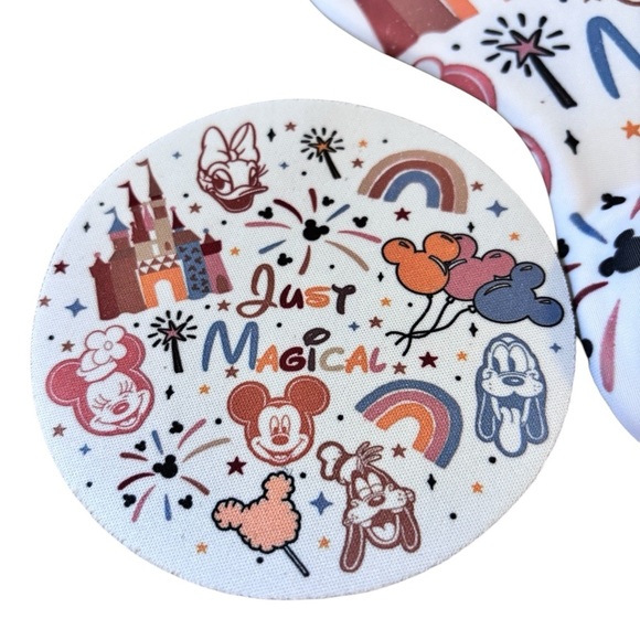 Mickey Mouse Magic Kingdom Ergonomic Mousepad and Coaster NIB Pain Relief - Picture 2 of 3